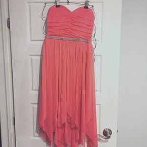 strapless prom dress